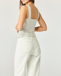 Strap top in linen - Lilac
