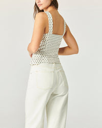 Top à bretelles en lin - Beige