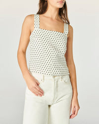 Strap top in linen - Lilac