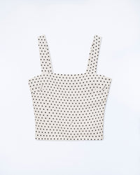 POIS ECRU / NEW / QTY : 17 / Top Bretelle - Pois Ecru