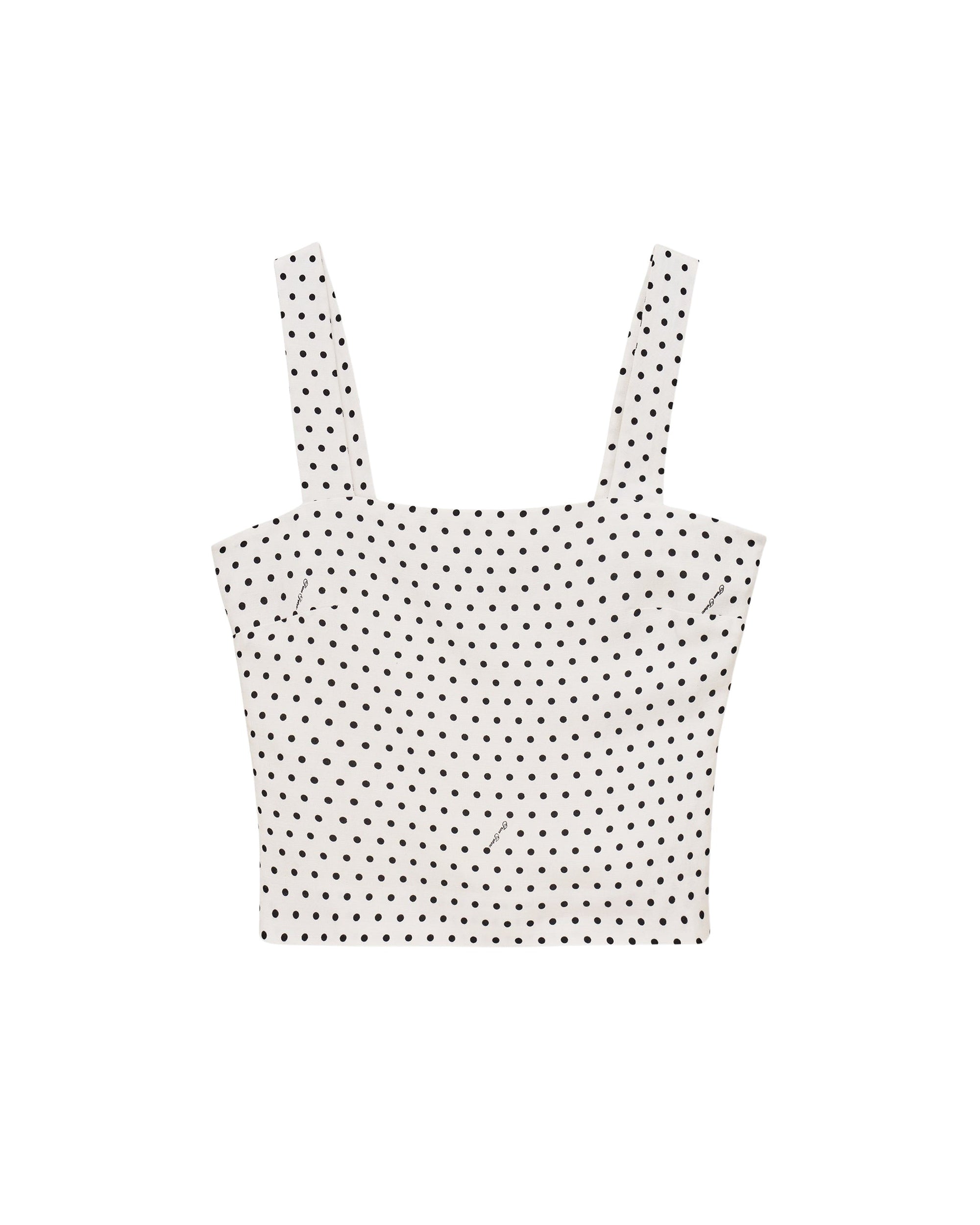 Top Bretelle   - Pois Ecru