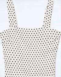 POIS ECRU / NEW / QTY : 17 / Top Bretelle - Pois Ecru