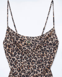 Top à bretelles en mousseline - Winter Leopard