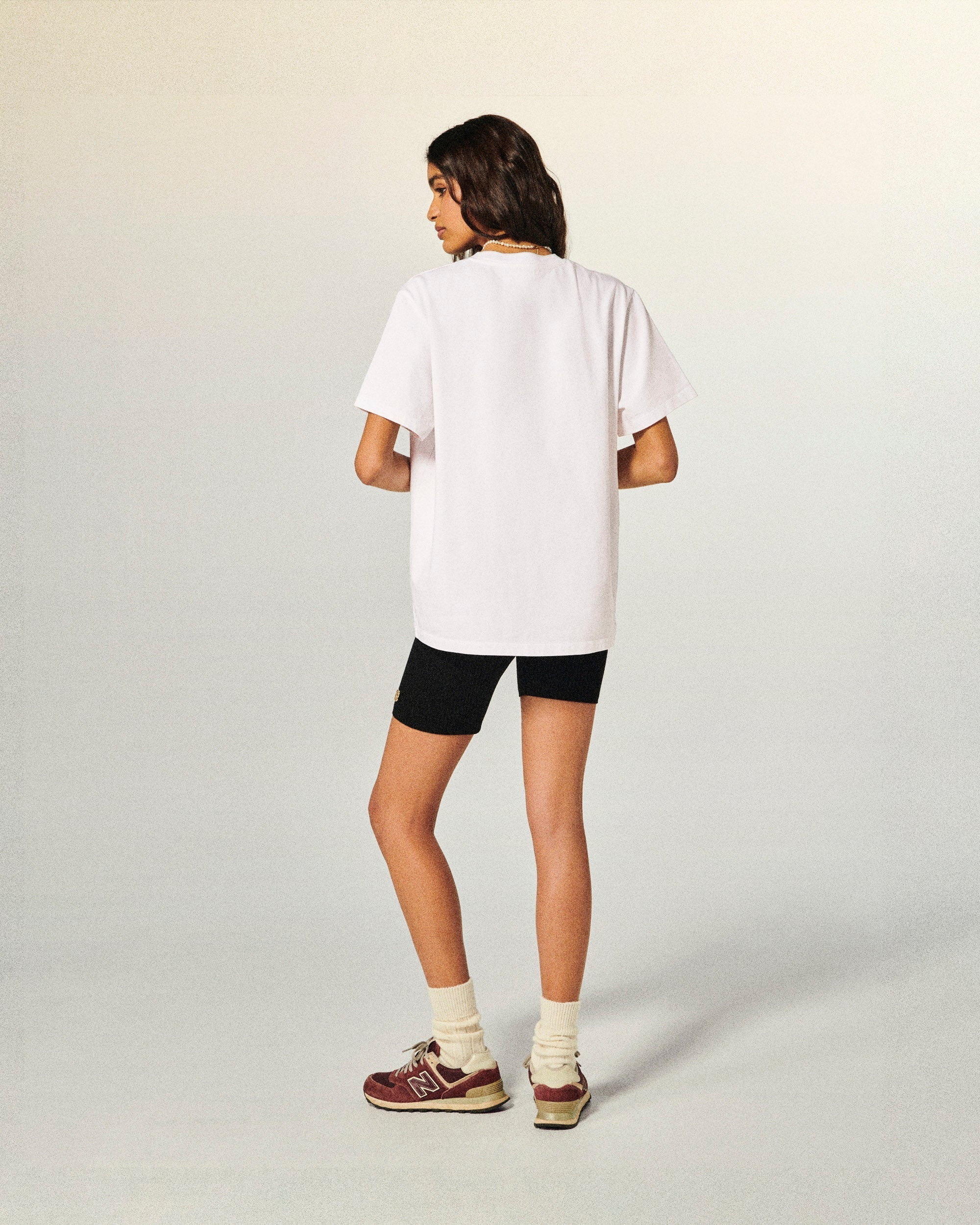 Short-sleeved round-neck T-shirt - White