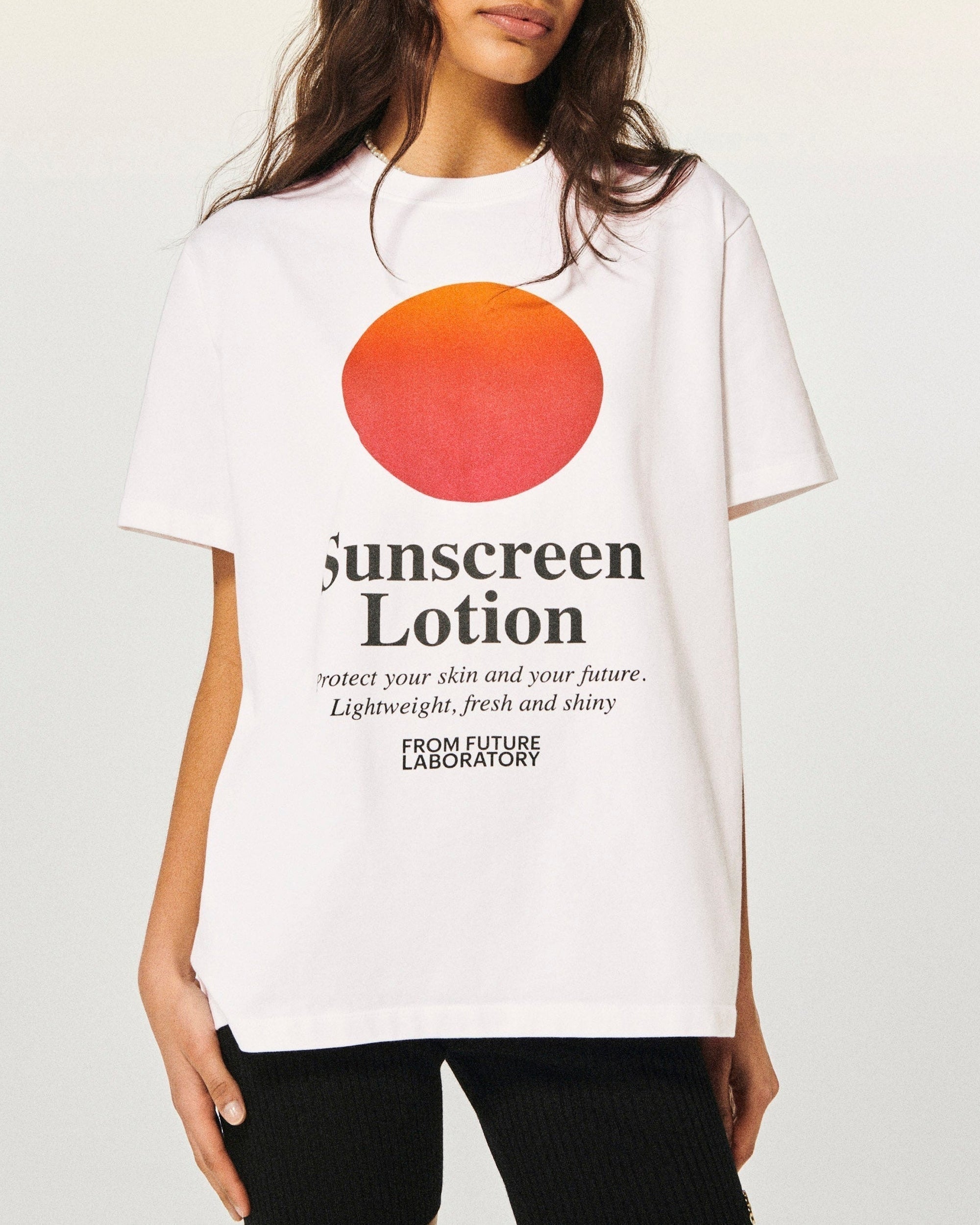 Short-sleeved round-neck T-shirt - White