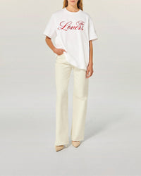 Short-sleeved round-neck T-shirt - White