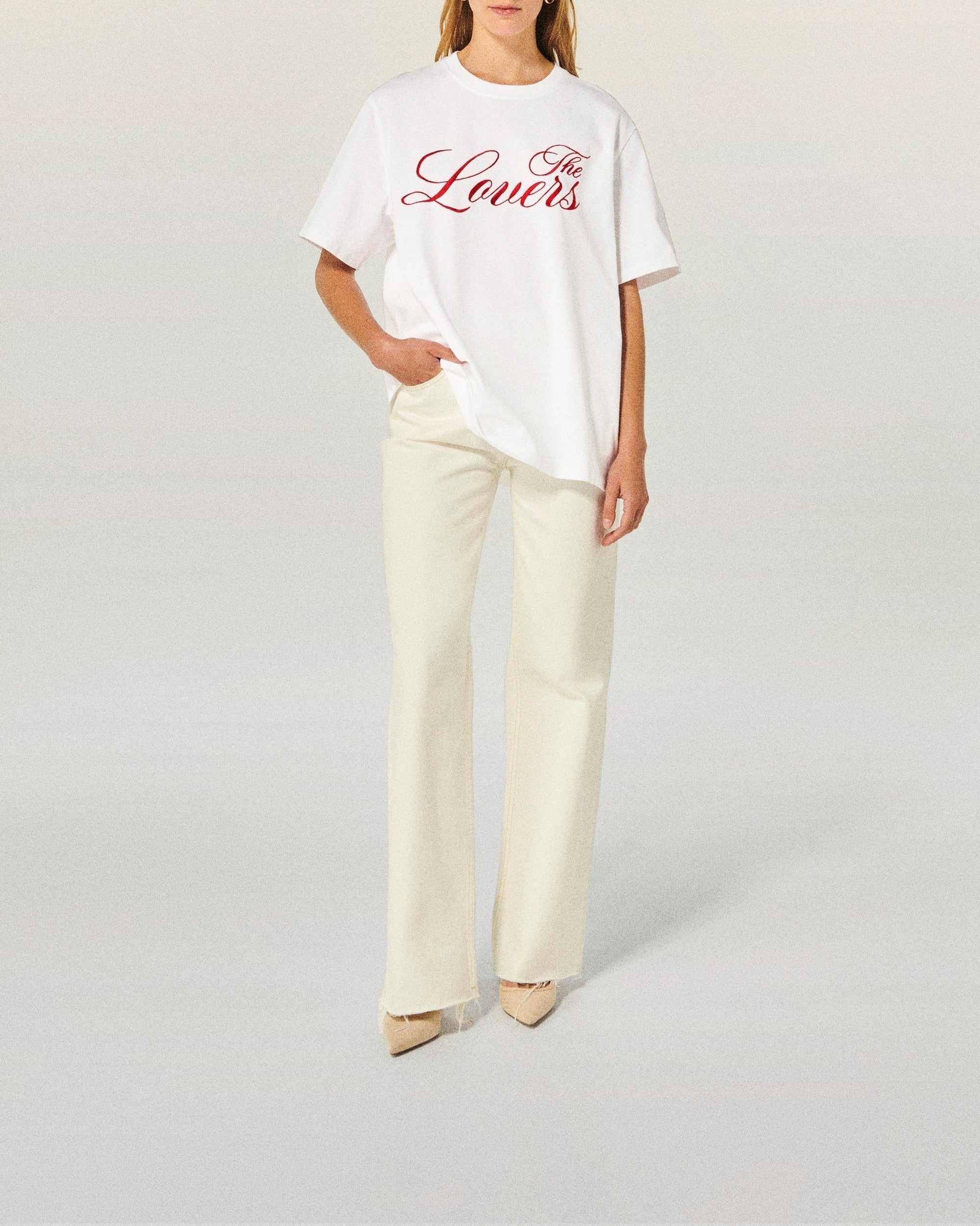 Short-sleeved round-neck T-shirt - White
