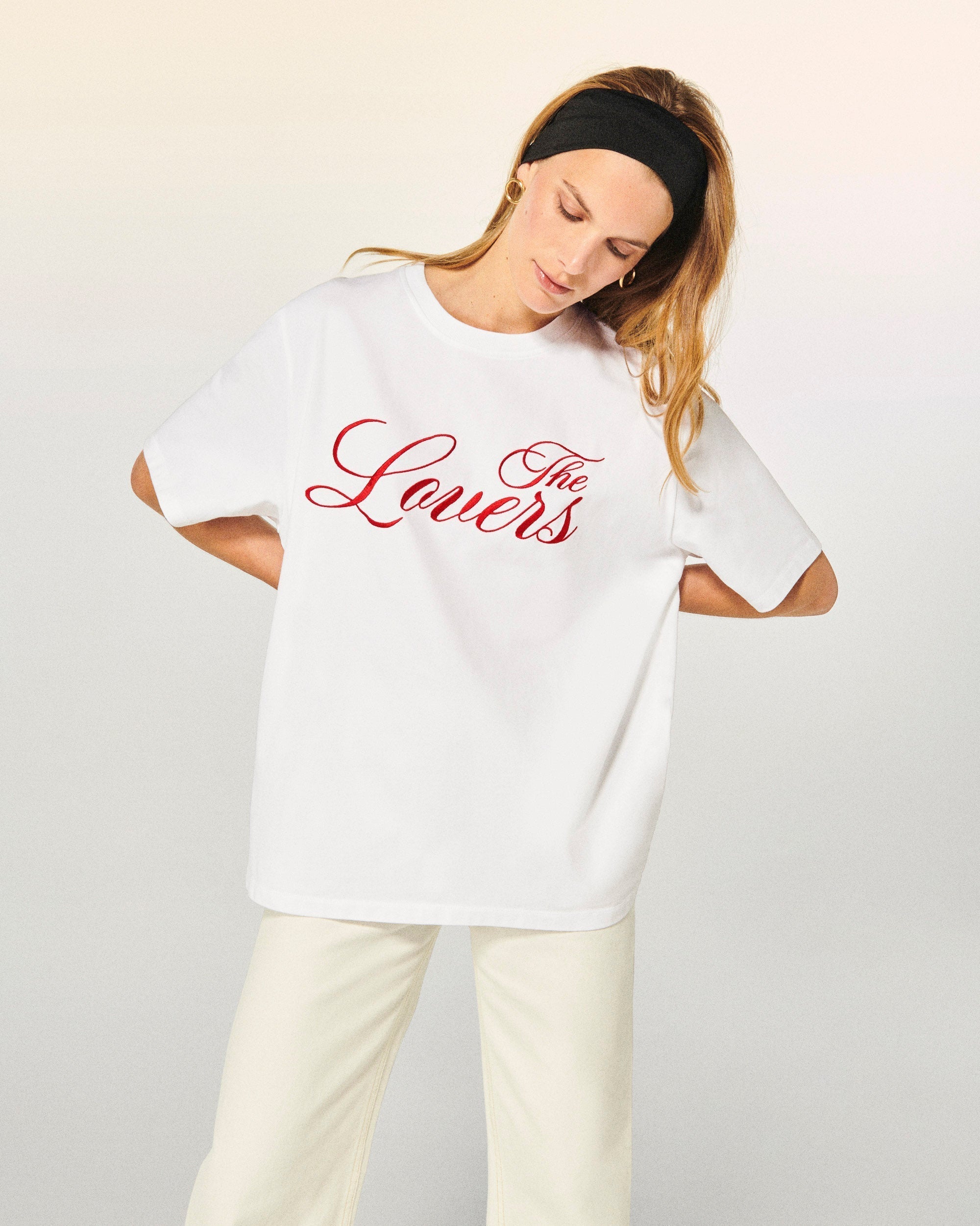 T-shirt Col Rond Manches Courtes  - Blanc
