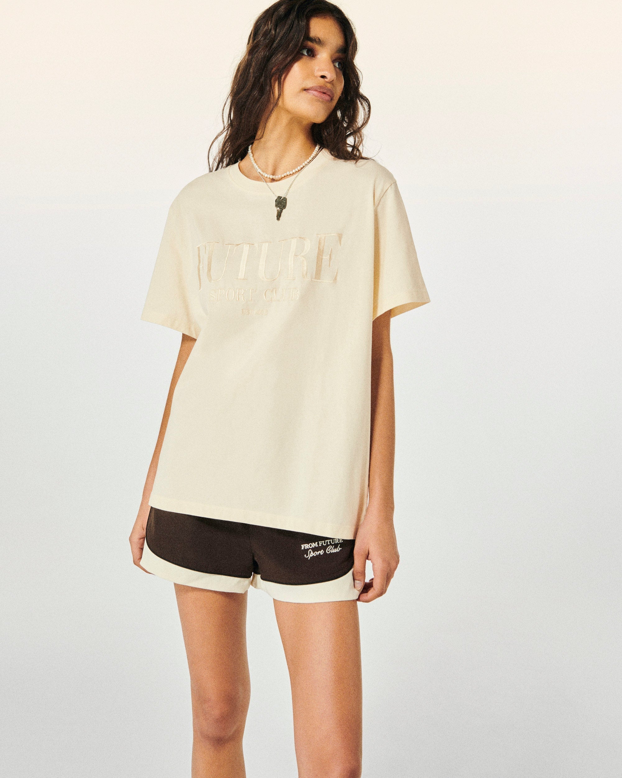 T-shirt Col Rond Future  - College Green