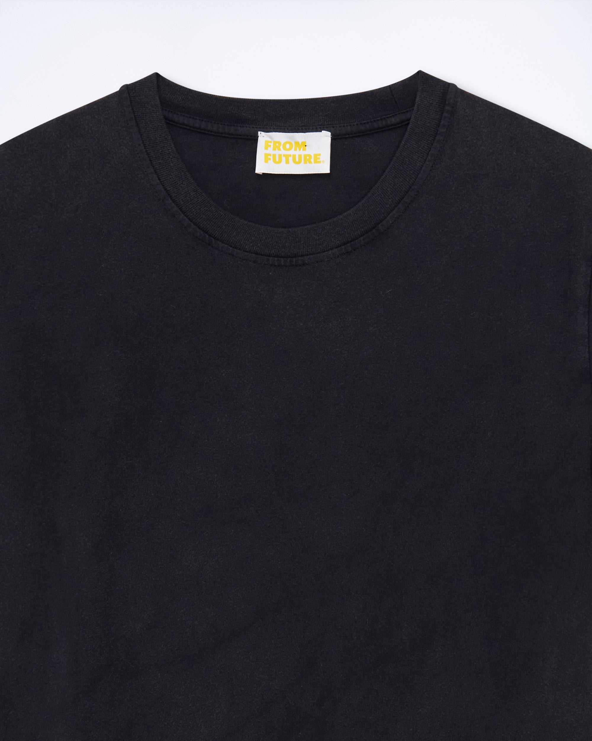 WASHED BLACK / NEW / QTY : 7 / T-shirt Col Rond Manches Courtes - Washed Black