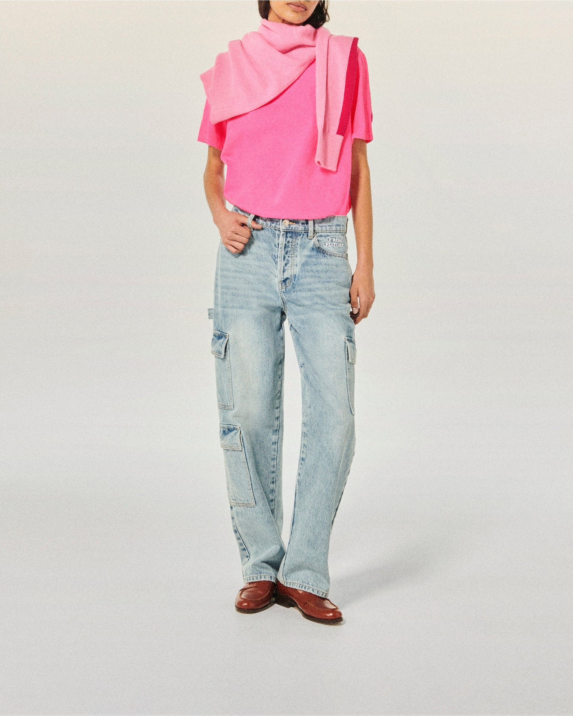 T-shirt à col rond - Tropical Pink