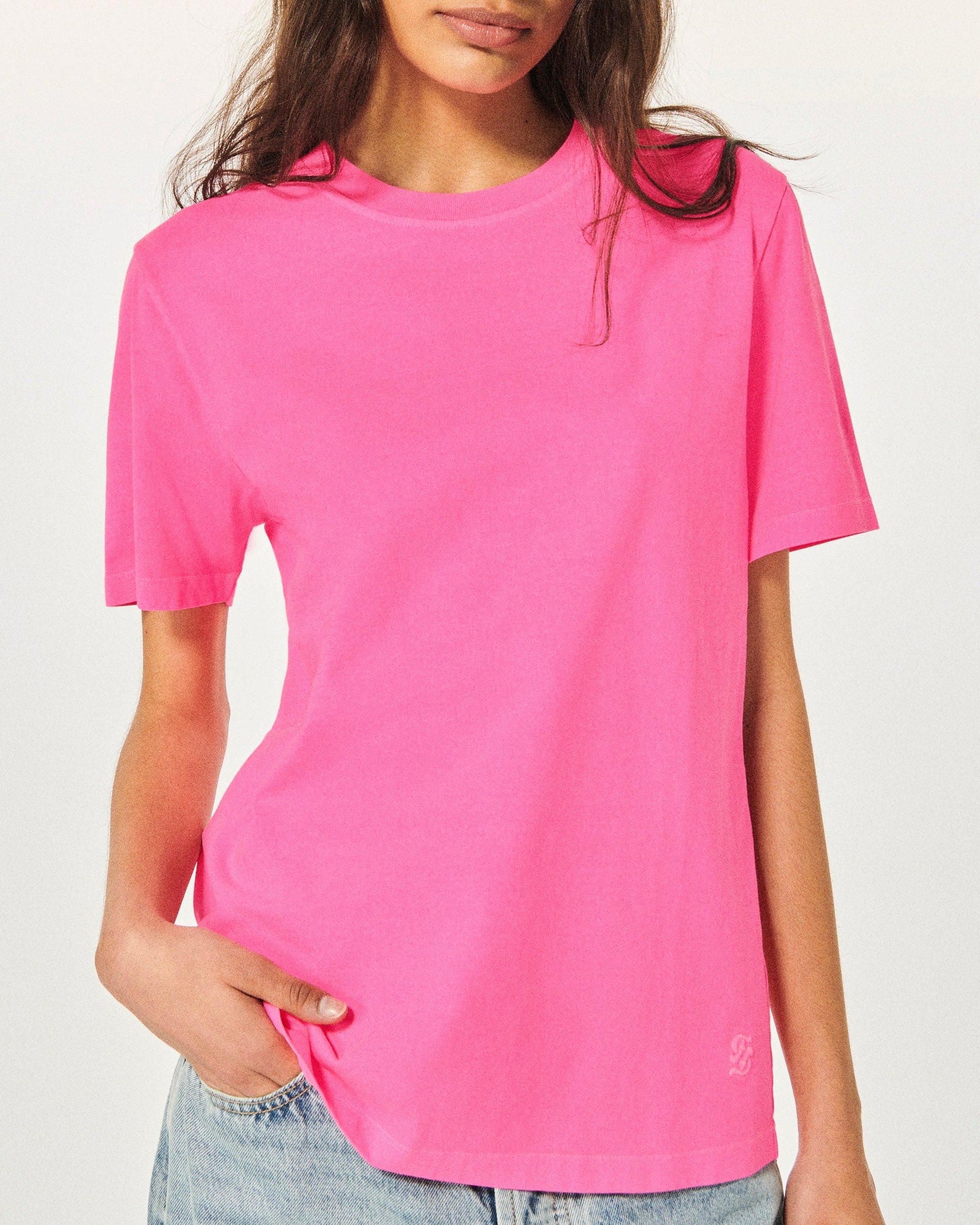 T-shirt à col rond - Tropical Pink