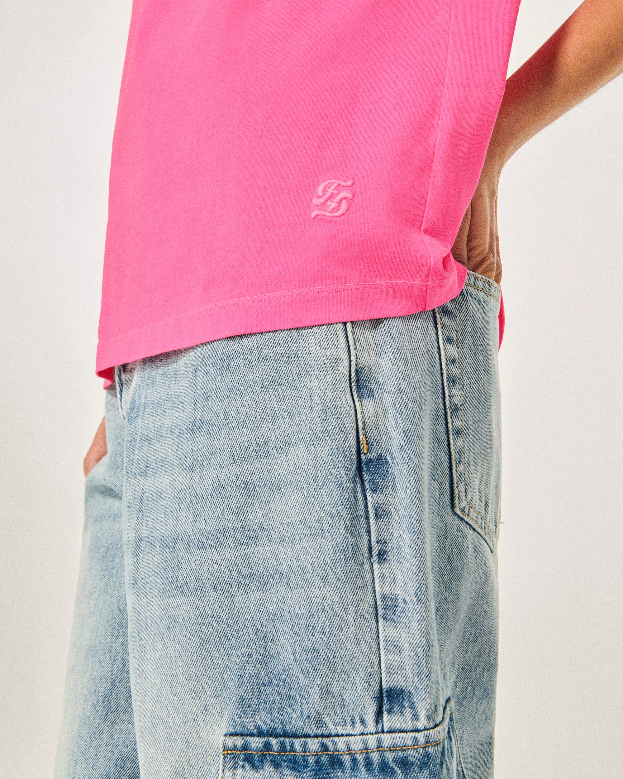 T-shirt à col rond - Tropical Pink