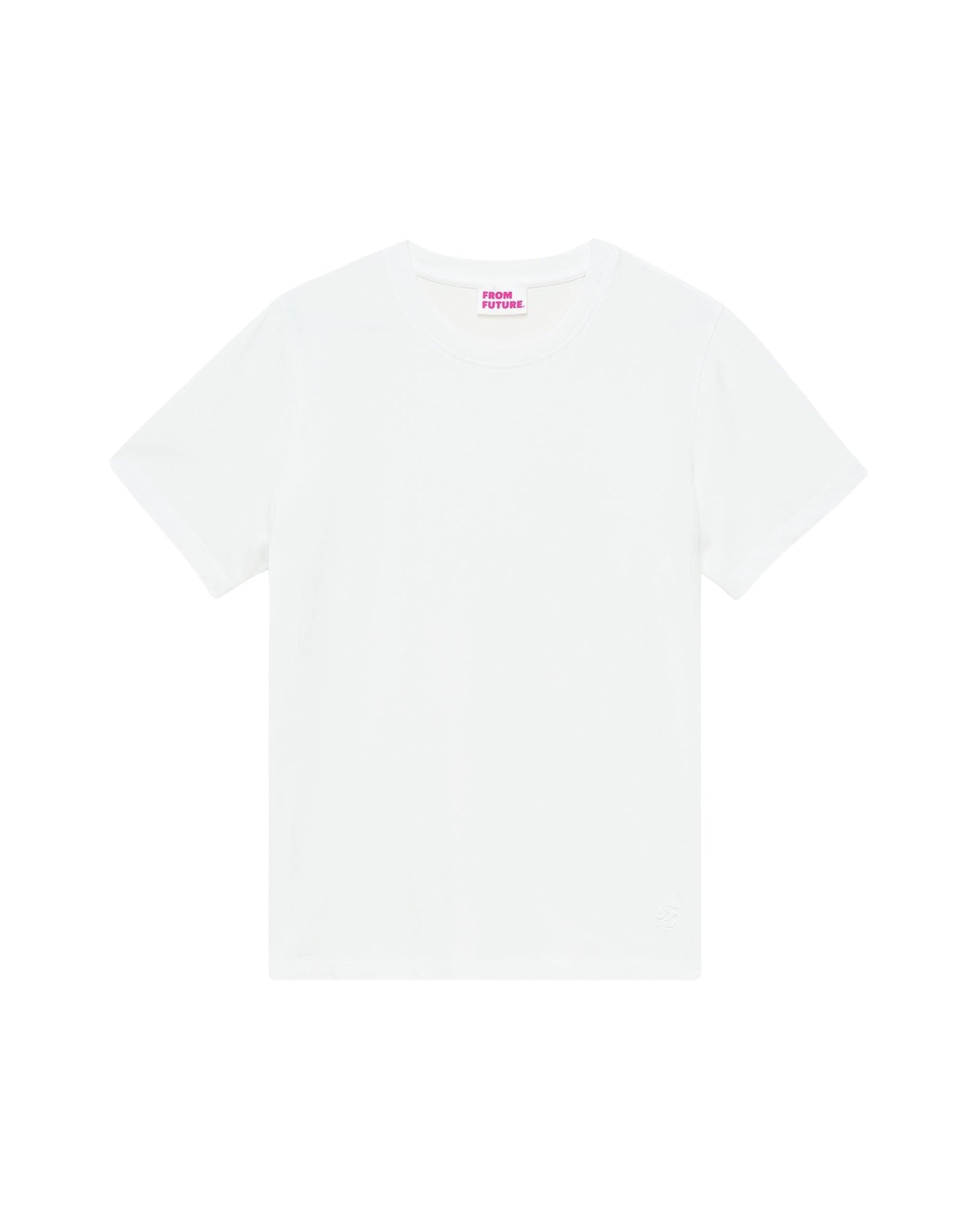 T-shirt à col rond - Blanc