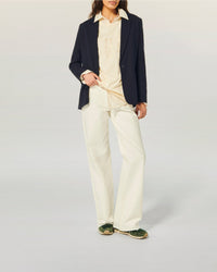 Veste blazer à col tailleur - Navy