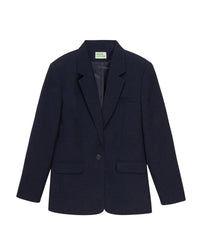 Veste blazer à col tailleur - Navy