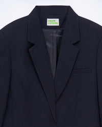 Veste blazer à col tailleur - Navy