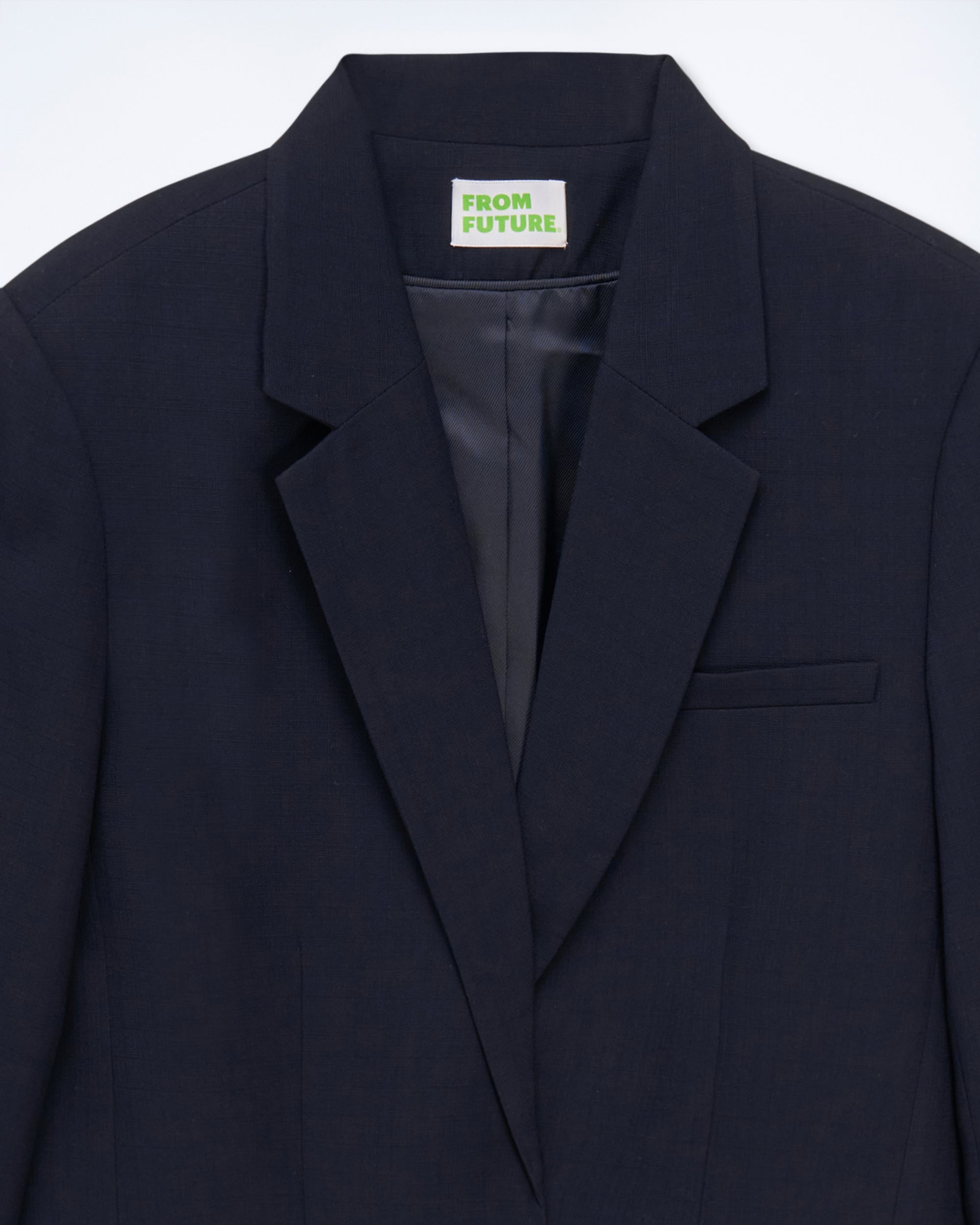 Veste blazer à col tailleur - Navy