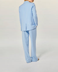 Tailored collar blazer jacket - Baby Blue