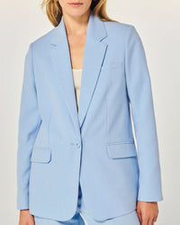 Tailored collar blazer jacket - Baby Blue