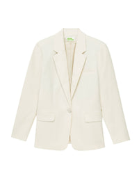 Tailored collar blazer jacket - Ecru