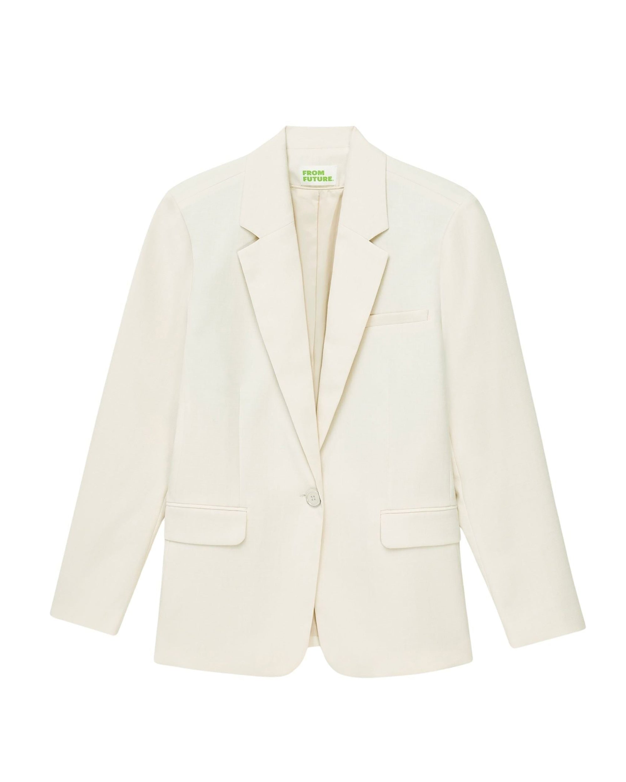 Tailored collar blazer jacket - Ecru