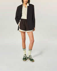 Veste blazer à col tailleur - Noir