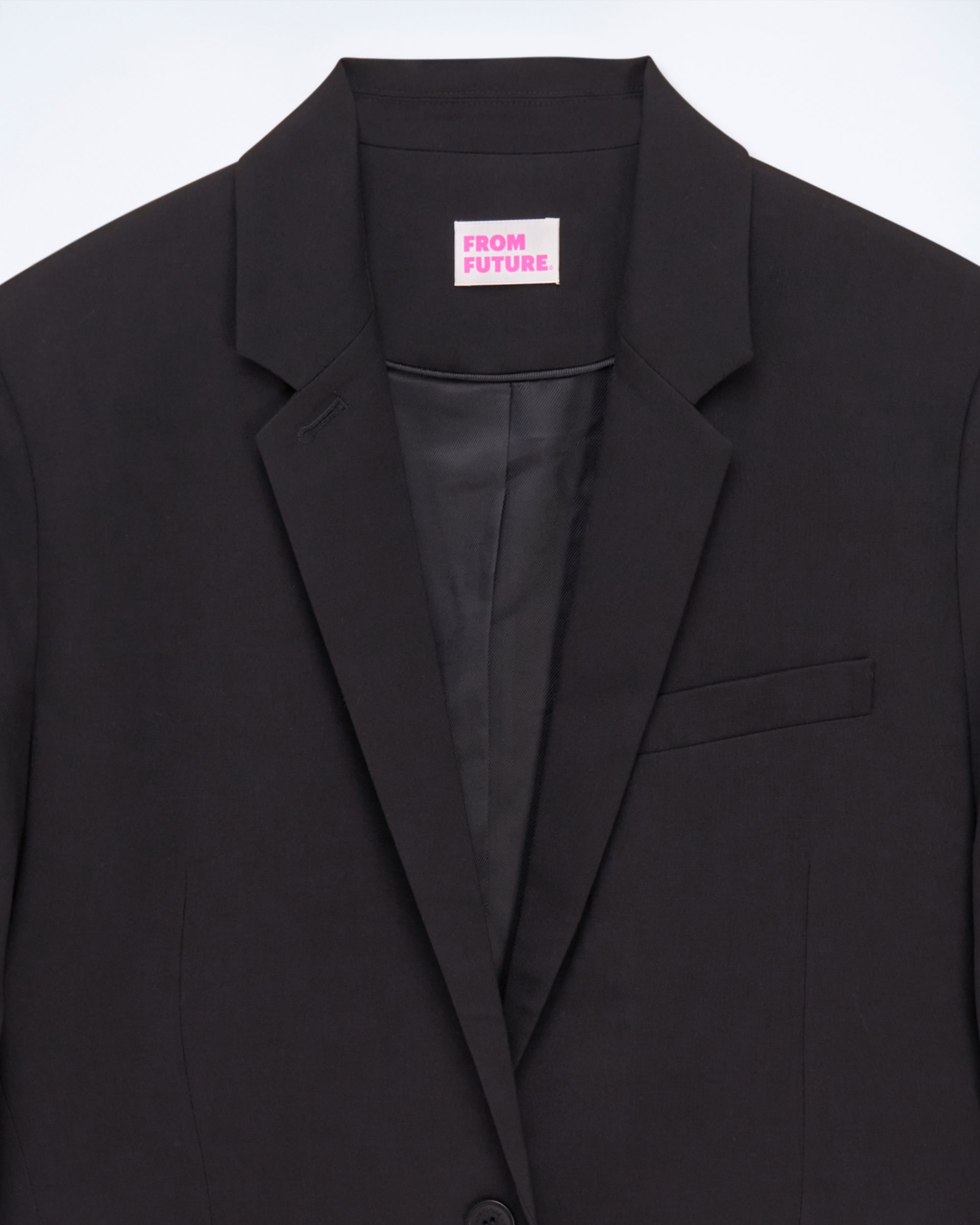 Veste blazer à col tailleur - Noir