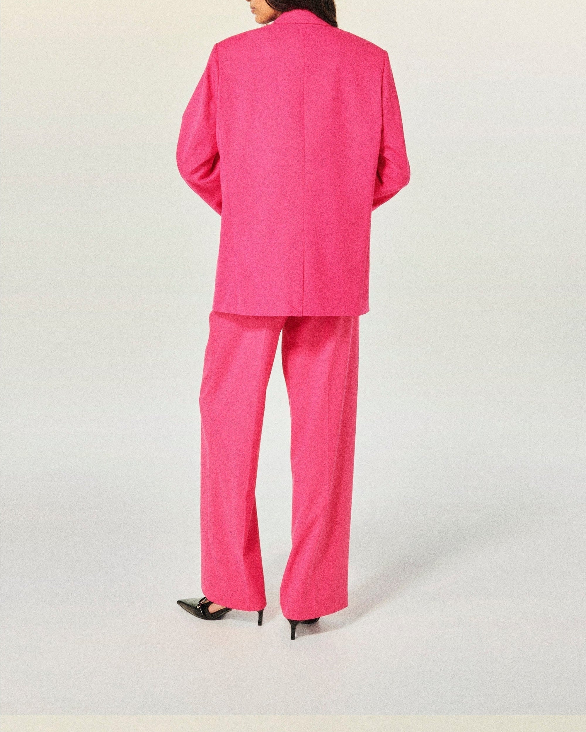 Veste blazer à col tailleur - Flash Pink