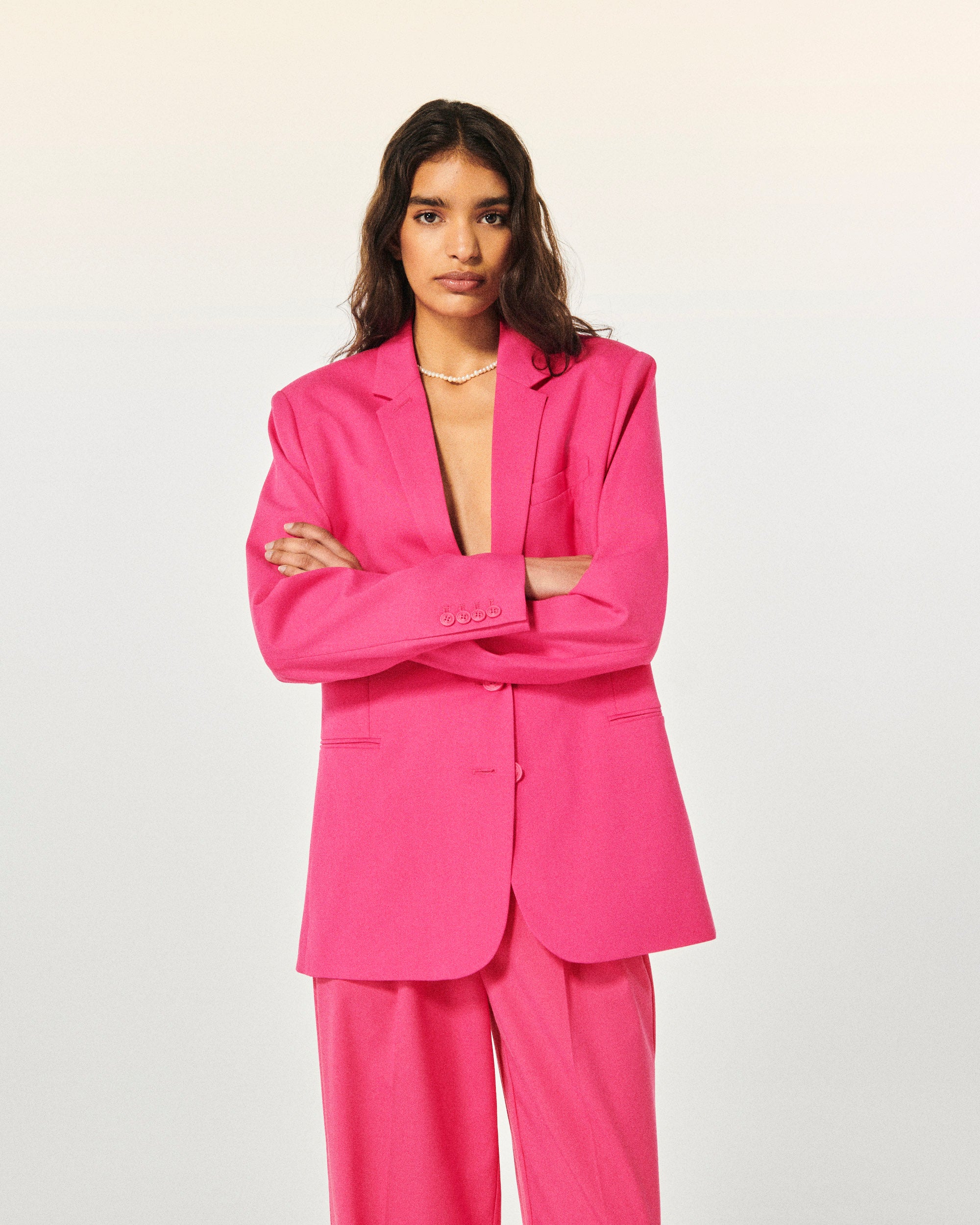 FLASH PINK / NEW / QTY : 57 / Veste Blazer - Flash Pink