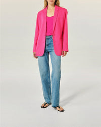 Veste blazer à col tailleur - Flash Pink