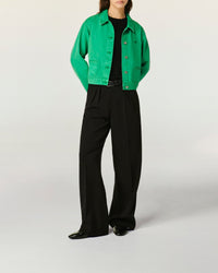 Veste regular en denim - Tropical Green