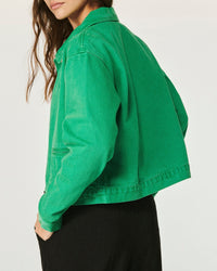 Veste regular en denim - Tropical Green
