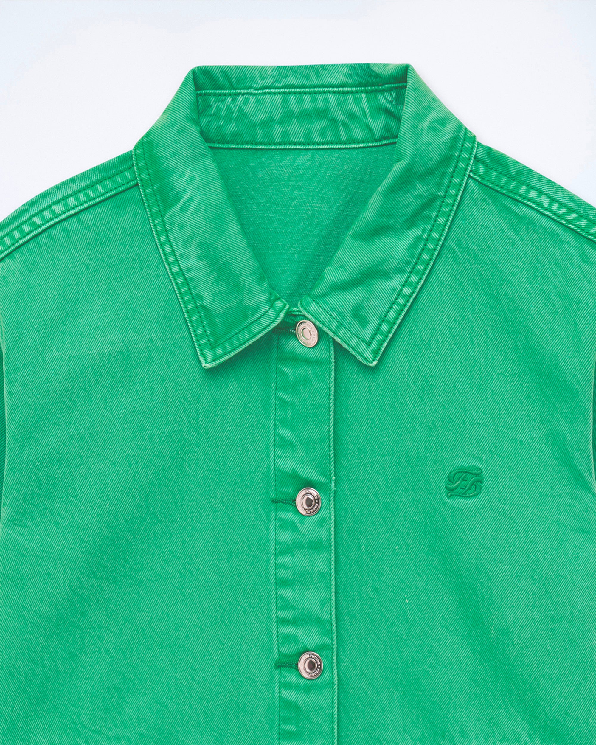 Veste regular en denim - Tropical Green