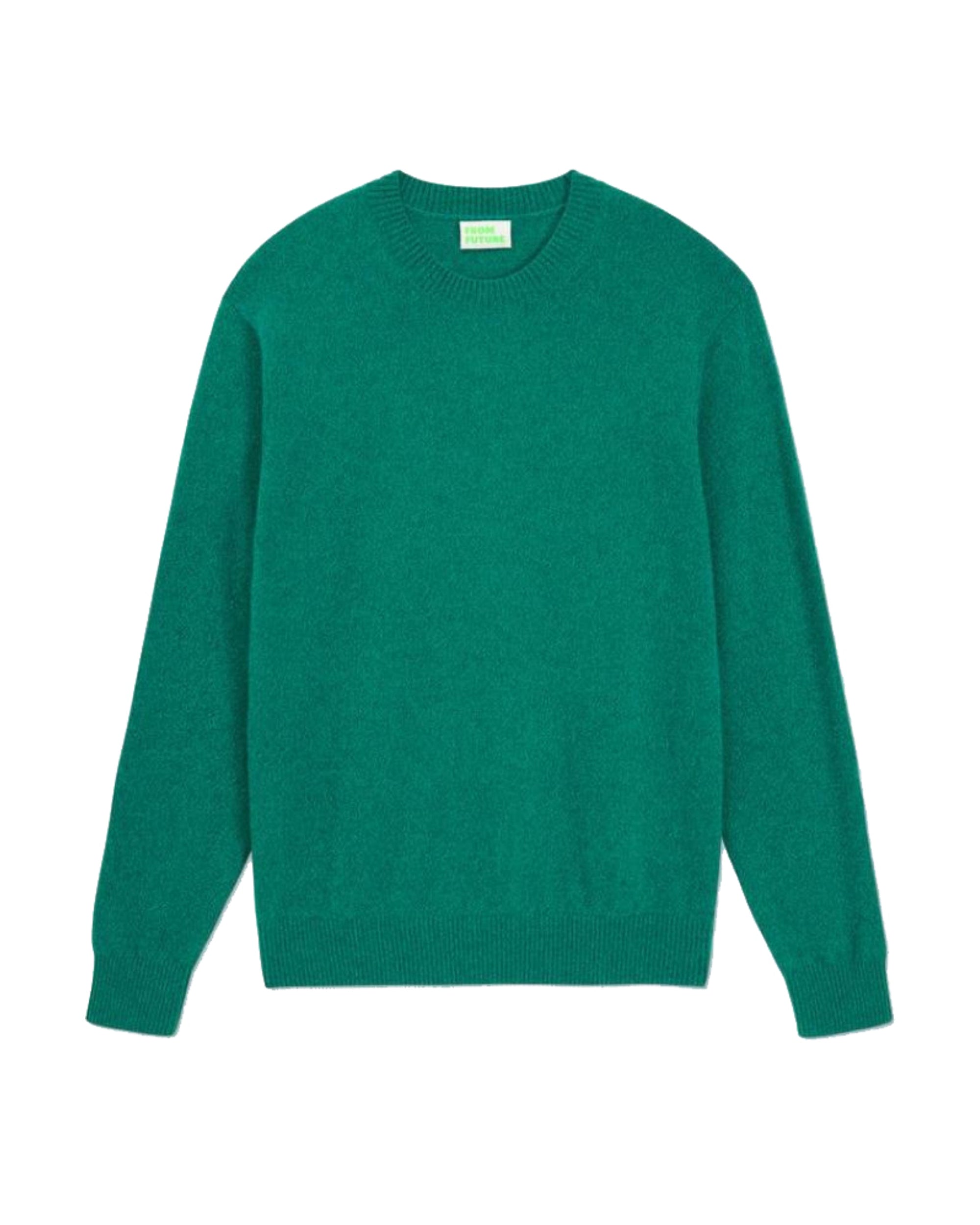 Pull à col rond en cachemire - Pop Green Mouli