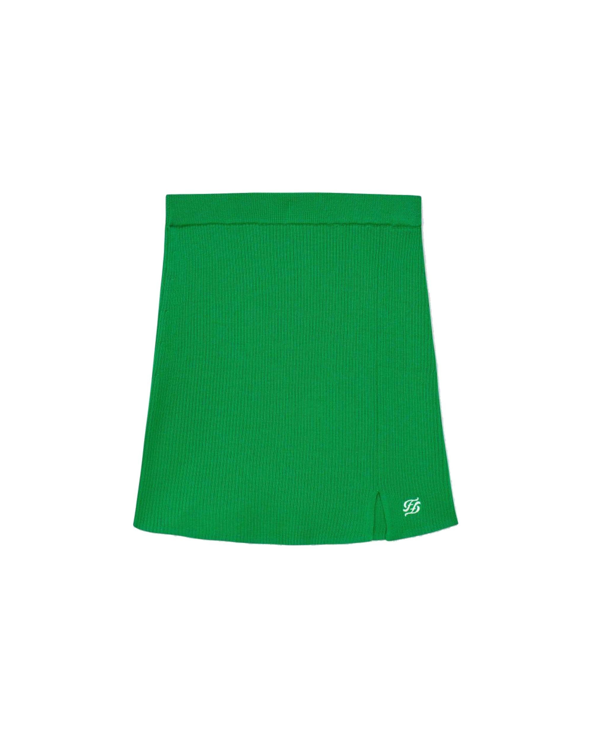 Short skirt in merino wool - Tropical Green