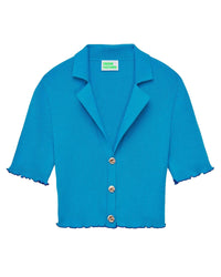 Top Manches Courtes Bicolore - Tropical Blue