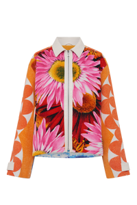 Veste carrée en serviettes Upcyclé - Multicolor