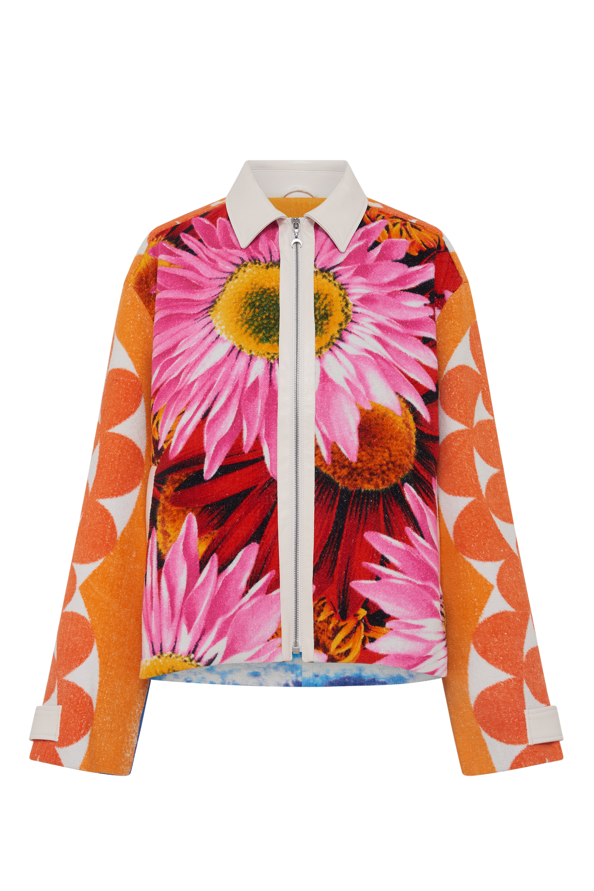 Veste carrée en serviettes Upcyclé - Multicolor