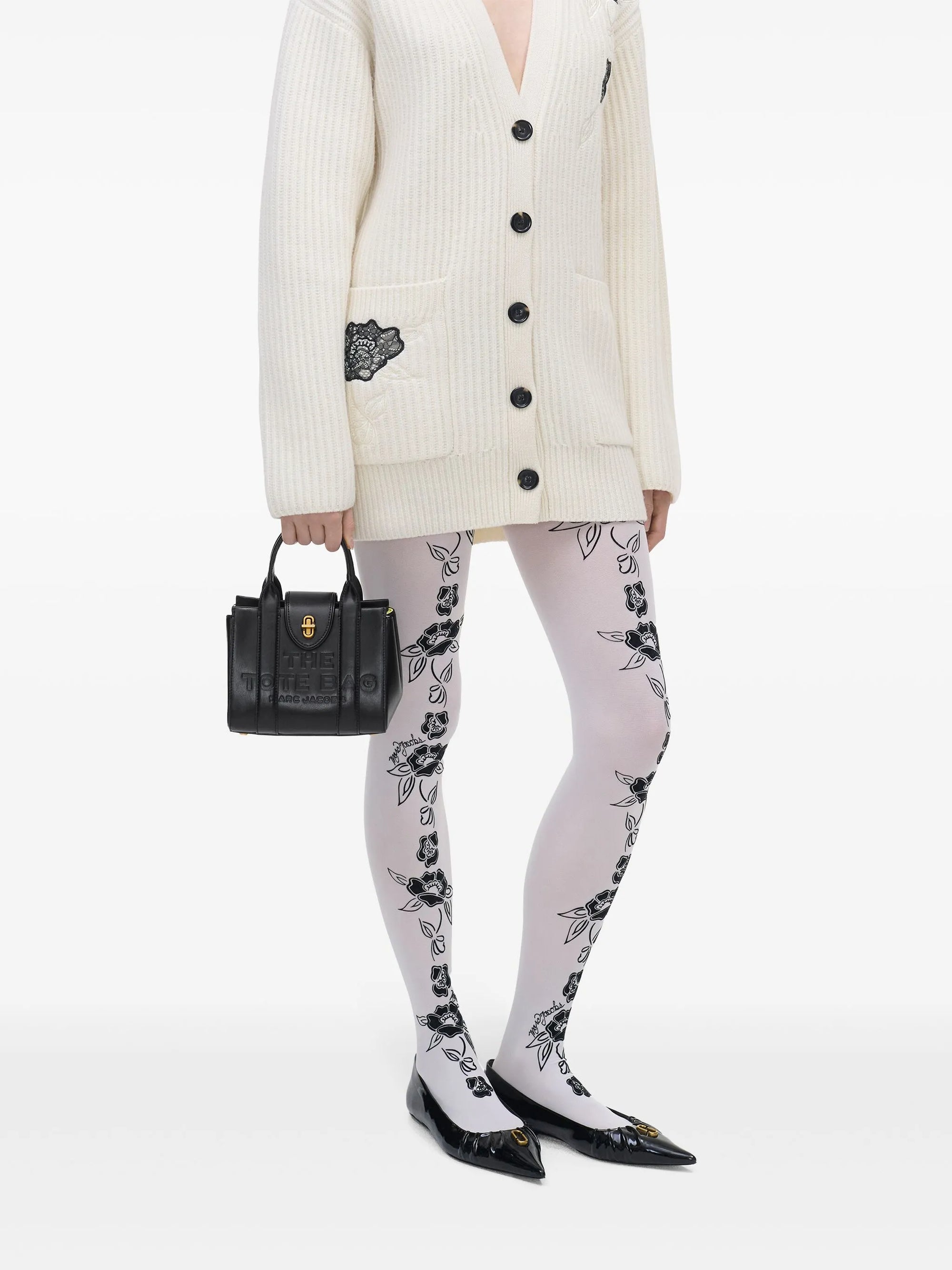 PAS INFO   Sac à bandoulière The Tote Bag en cuir - Black