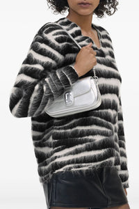 Iridescent leather shoulder bag - Silver