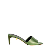 7qty NEW / Mules Ines Up 70 en cuir Nappa métallisé - Green