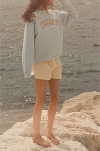 Short boxer Script à rayures - White Yellow Stripe