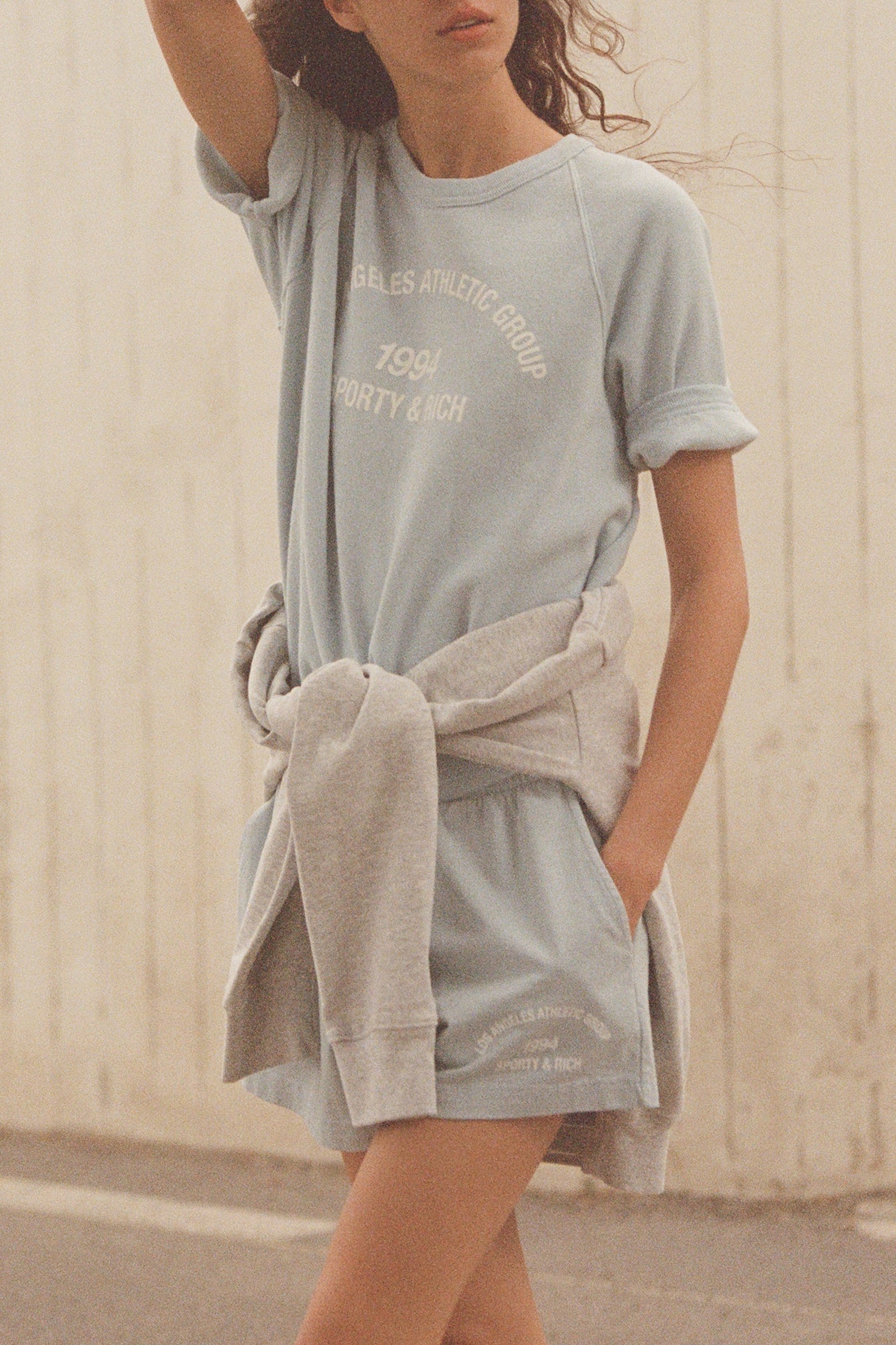 T-shirt LA à manches raglan - China Blue