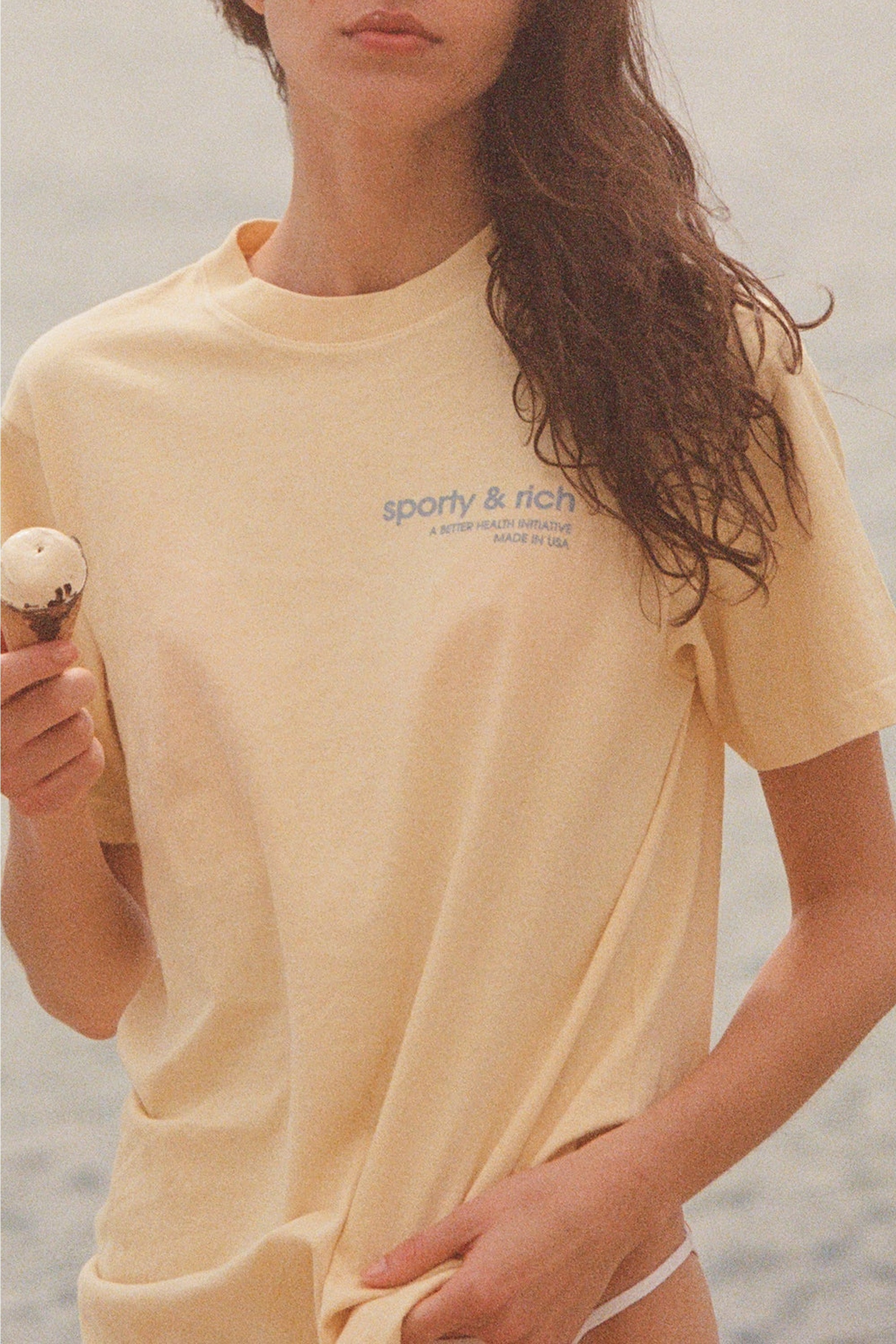 T-shirt USA Health Club à impression - Almond