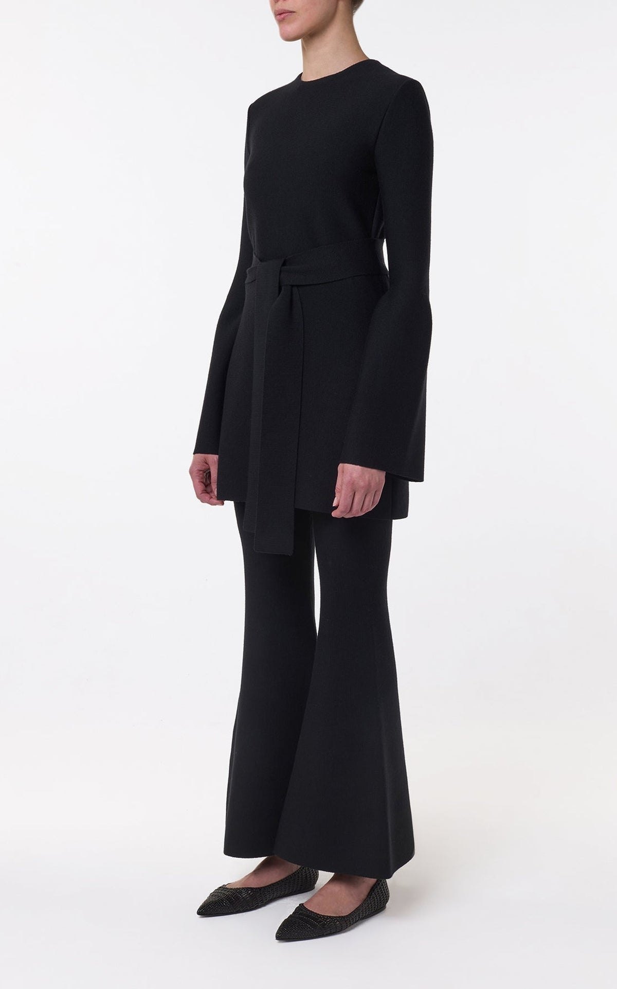 Black / Robe Tenas en laine et cachemire - Black