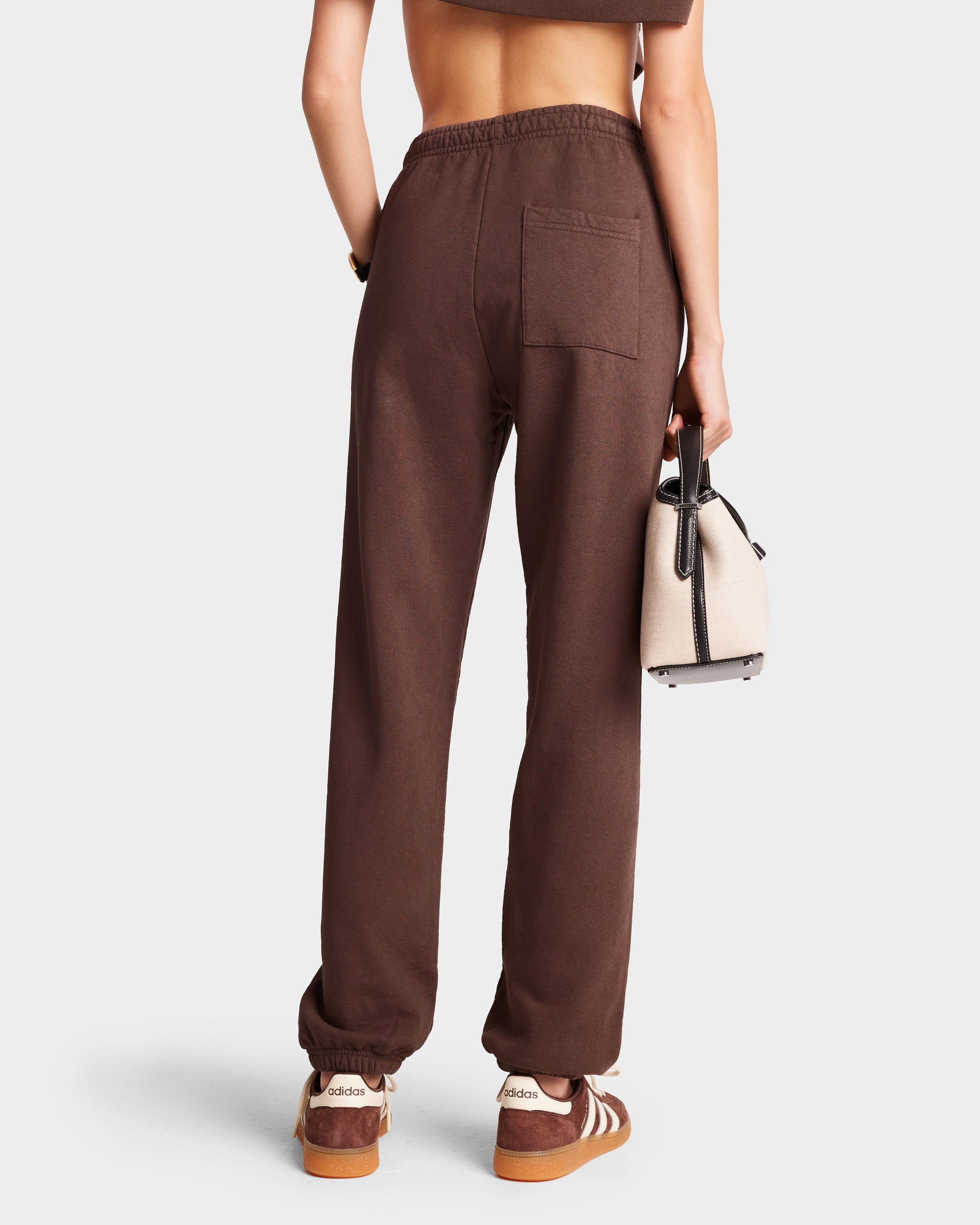 Pantalon de survêtement H&W Crest imprimé - Chocolate
