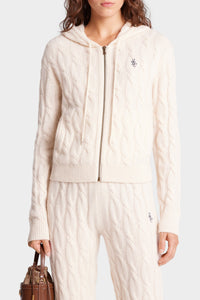 SRC cashmere and wool zip-up hoodie - Cream