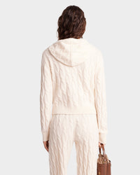SRC cashmere and wool zip-up hoodie - Cream
