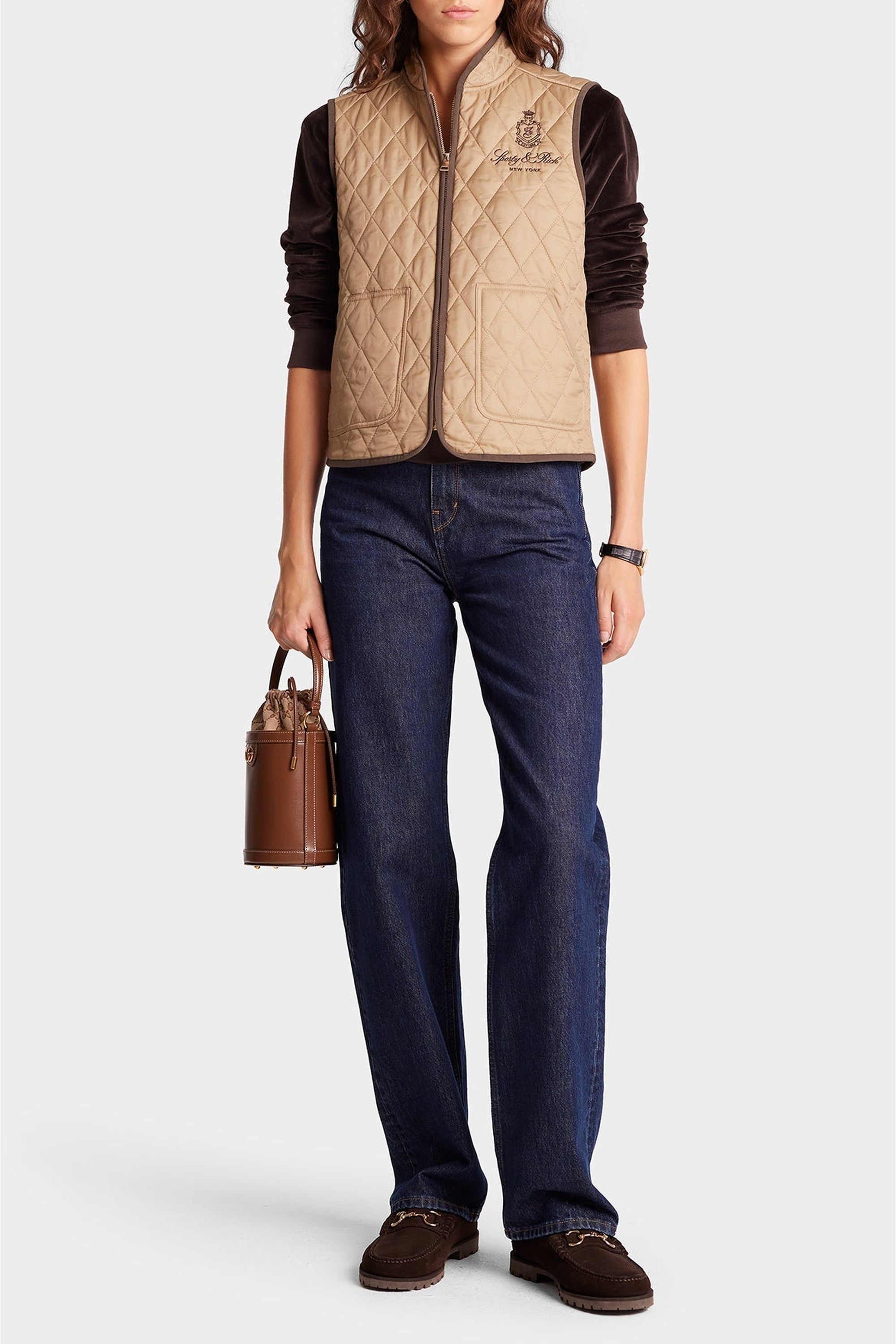 Veste Vendome sans manches matelassée - Beige